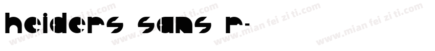 Heiders Sans R字体转换